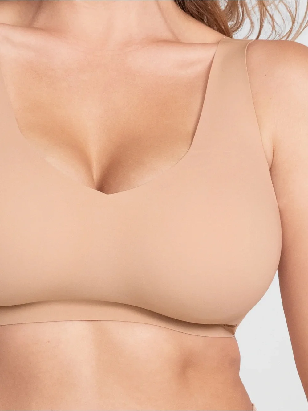 Honey Love V Neck Bra Sand L 38 B/C NWOT